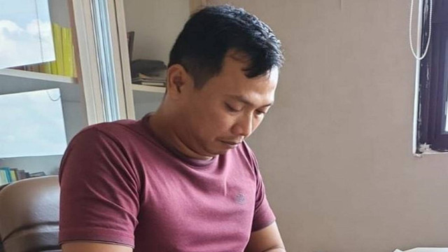 Bripka WF, tersangka kasus polisi tusuk polisi di SPN Polda Riau. (Foto: Istimewa)