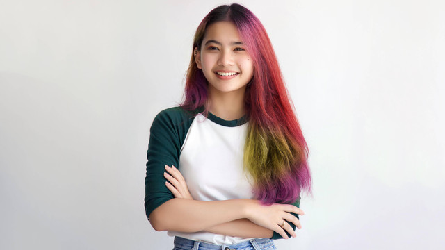 Ilustrasi perempuan dengan rambut berwarna. Foto: MR.Yanukit/Shutterstock