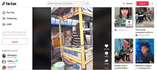 Viral pedagang burjo fasih berbicara bahasa Inggris. Foto: tiktok.com/@londokampung.official