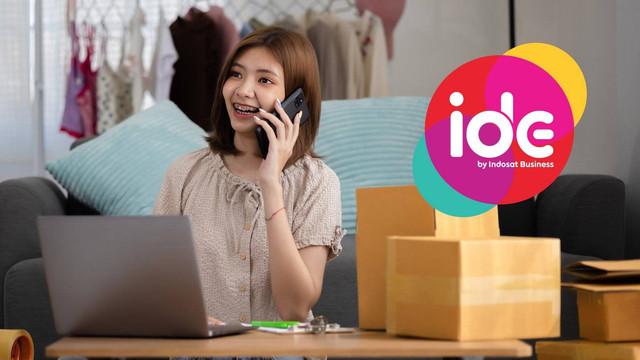 Ilustrasi pelaku UMKM hadapi tantangan bisnis era digital dengan IDE by Indosat Business. Foto: dok. Indosat Business