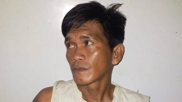 RD saat ditangkap polisi atas kasus pencurian disertai kekerasan dan pembunuhan. Foto: Istimewa