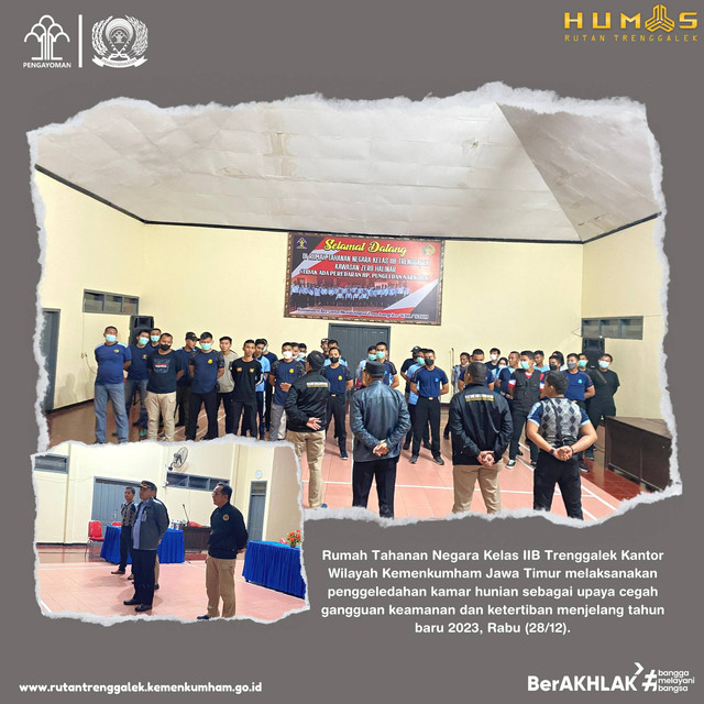 Penggeledahan kamar dilakukan oleh petugas rutan. foto dari humas rutan trenggalek