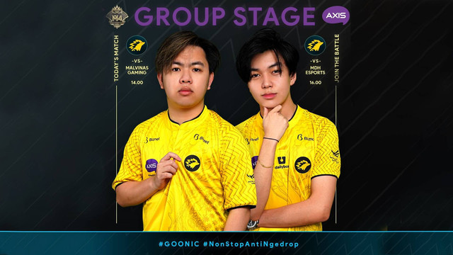 Jadwal Onic Esports di M4 hari selasa (3/1/2023). Foto: onic.esports