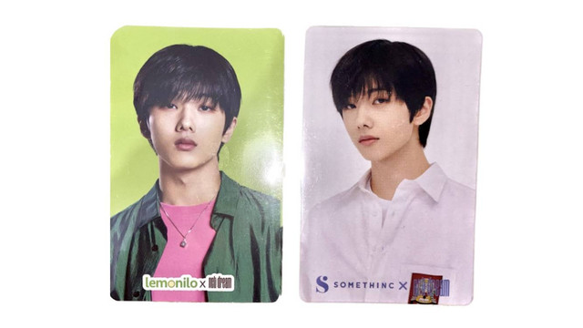 Photocard Jisung NCT Dream pada produk Lemonilo dan Somethinc (Dokumentasi Pribadi : Raisa Reva Adelina)
