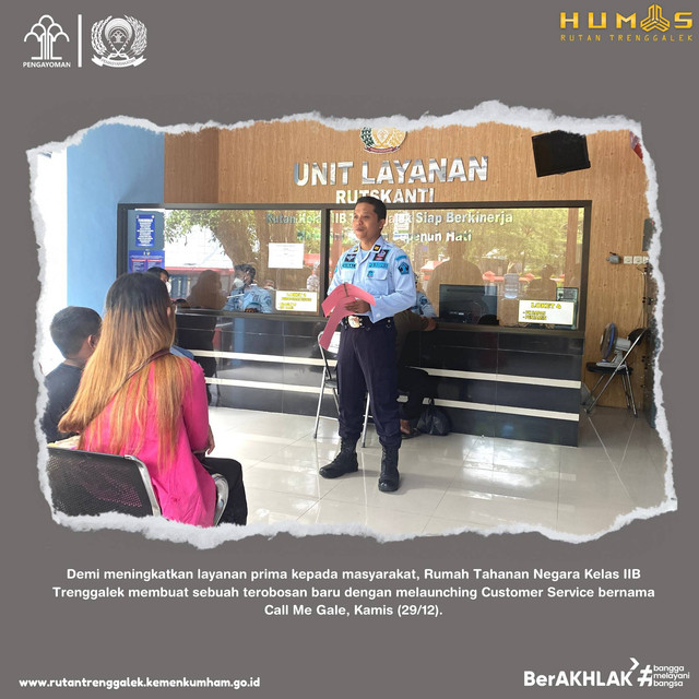 kasubsi yantah melaunching layanan telepon rutan trenggalek, foto dari humas rutan trenggalek