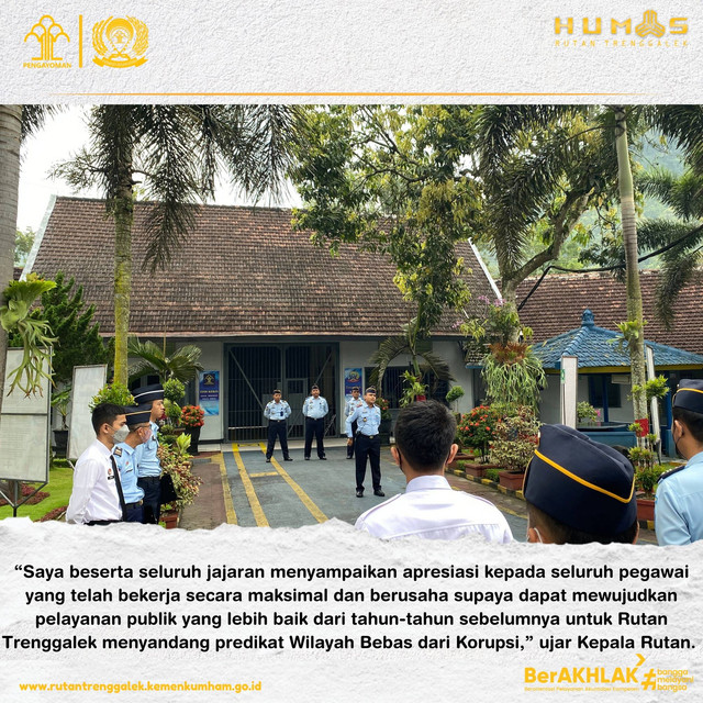 apel di halaman rutan trenggalek. foto dari humas rutan trenggalek