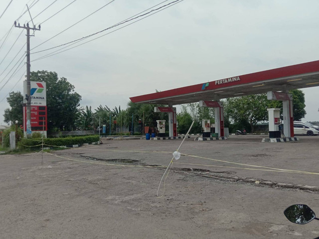 Pom bensin yang viral itu. Dokumentasi kumparan.