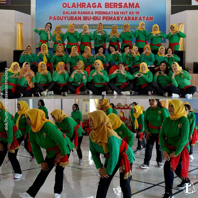 Ibu-Ibu Pemasyarakatan Lapas Kelas I Malang ikuti Olahraga Bersama HUT PIPAS (dok.humas)