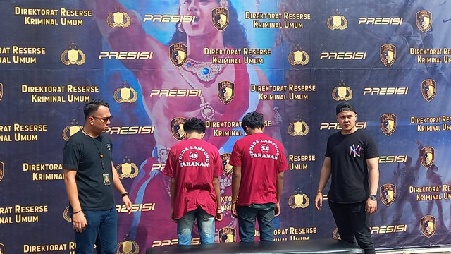 Para pelaku yang diamankan. | Foto: Sinta Yuliana/Lampung Geh