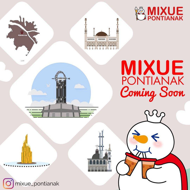 Mixue akan buka gerai di Pontianak. Foto: Mixue/ Instagram