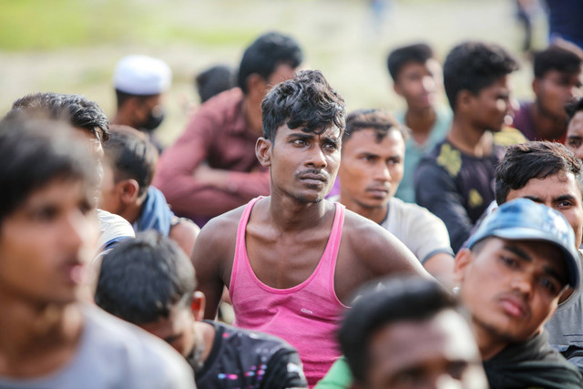 Sejumlah imigran etnis Rohingya. Foto: Khalis Surry/ANTARA FOTO