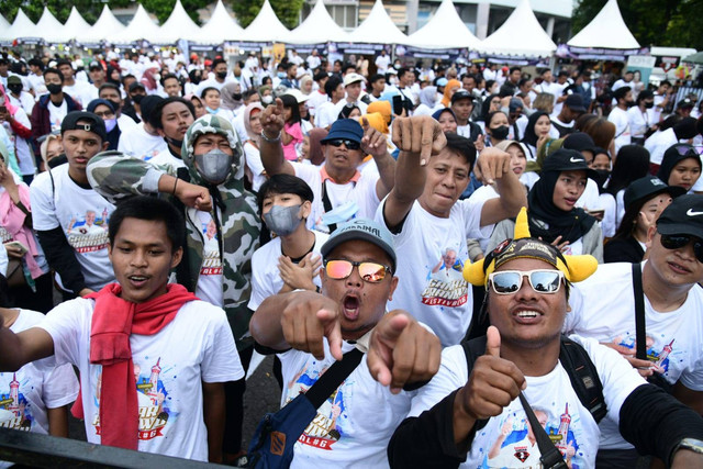 Kemeriahan Ganjar Pranowo Festival #6 yang digelar di Lapangan Parkir Mandala Krida, Yogyakarta, Sabtu (7/1). Foto: Dok. Istimewa