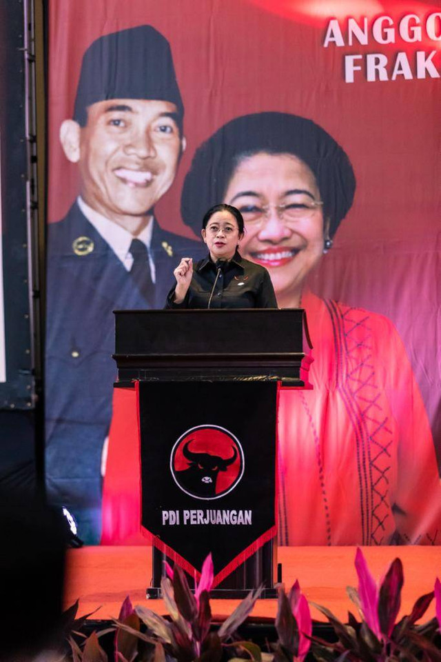 Ketua DPP PDIP Puan Maharani dalam acara Bimtek Anggota DPRD PDI Perjuangan Tingkat Provinsi dan Kabupaten/Kota se-Indonesia di Hotel Paragon Gajah Mada, Jakarta, Senin (9/1/2023). Foto: Dok. Istimewa