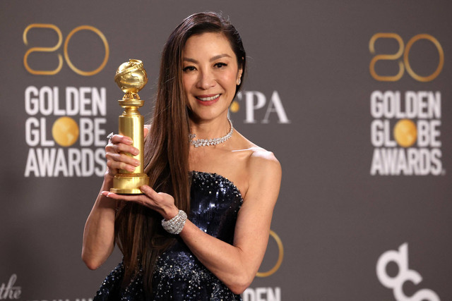 Michelle Yeoh mendapat Penghargaan Golden Globe Tahunan ke-80 di The Beverly Hilton, Beverly Hills, California.
Foto: Mario Anzuoni/REUTERS