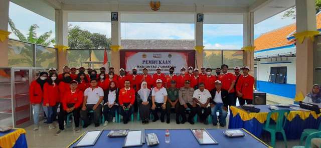 Dokumentasi pembukaan KKN Untag Surabaya di kantor Kecamatan Kare, Madiun. Sumber : Dokumentasi kelompok KKN Desa Bodag