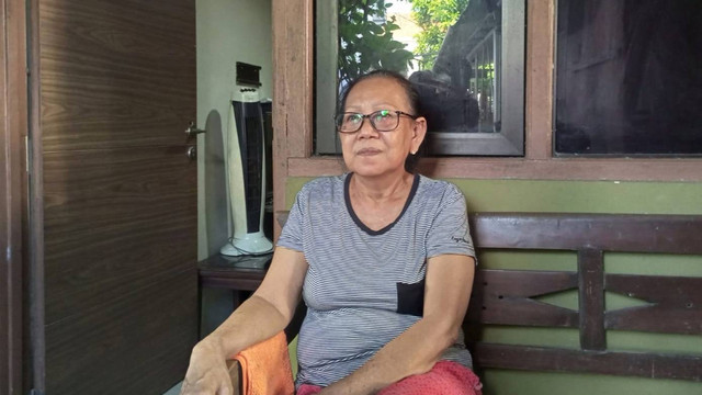 Istri salah seorang korban penembakan misterius (petrus) di Yogya, Wahyu Handayani. Foto: Widi RH Pradana