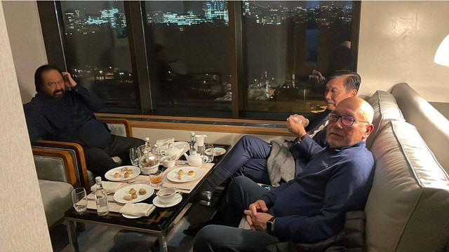 Pertemuan Surya Paloh dan Luhut di London, 22 Desember 2022. Foto: Dok: Instagram Peter Gontha