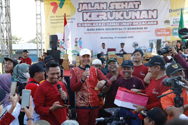 Ganjar di Hari Amal Bhakti yang ke-77 Foto: Humas Jateng