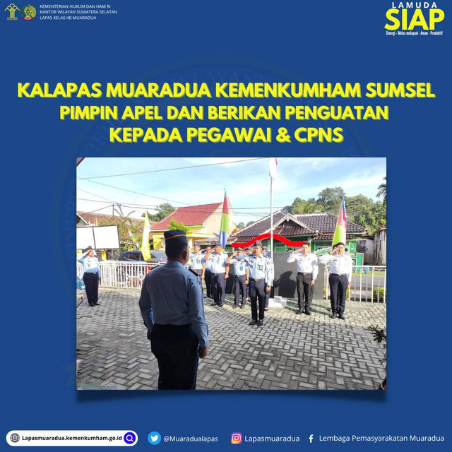 pelaksanaan apel di lapas muaradua