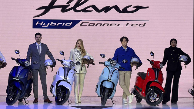 Yamaha Grand Filano Hybrid Connected meluncur. Foto: Sena Pratama/kumparan