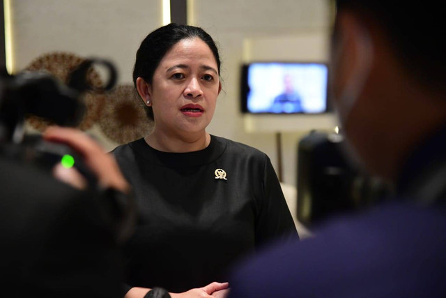 Ketua DPR Puan Maharani usai menemui Ketua Majelis Nasional Korsel Kim Jin-pyo di Pangkalan TNI AU Halim Perdanakusuma. Foto: Lukas/Biro Pers Sekretariat Presiden