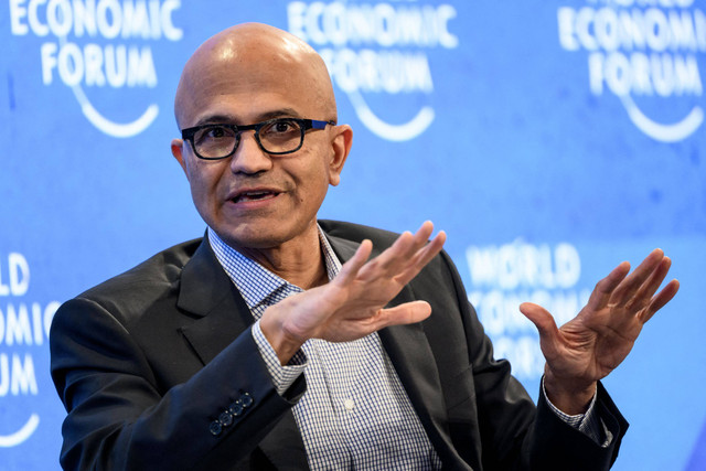 CEO Microsoft Satya Nadella. Foto: Fabrice COFFRINI / AFP