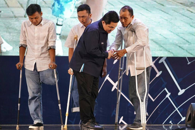 Menteri BUMN Erick Thohir saat menghadiri Pelindo Forum di Ciawi, Kabupaten Bogor, Jawa Barat, Kamis (19/1/2023). Foto: Kementerian BUMN