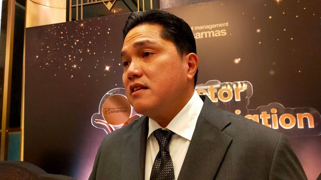 Menteri BUMN Erick Thohir menghadiri Investor Appreciation Night Sinarmas Asset Management di The Grand Mansion Menteng, Kamis (19/1/2023). Foto: Ghinaa Rahmatika/kumparan