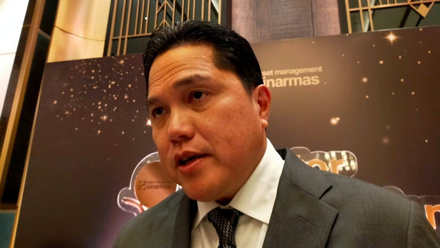 Menteri BUMN Erick Thohir menghadiri Investor Appreciation Night Sinarmas Asset Management di The Grand Mansion Menteng, Kamis (19/1/2023). Foto: Ghinaa Rahmatika/kumparan