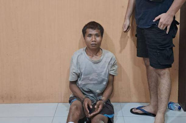 Pria di Sijunjung, Sumbar, ditangkap polisi akibat cabuli dua keponakannya, Jumat (20/1).   Foto: Dok. Istimewa