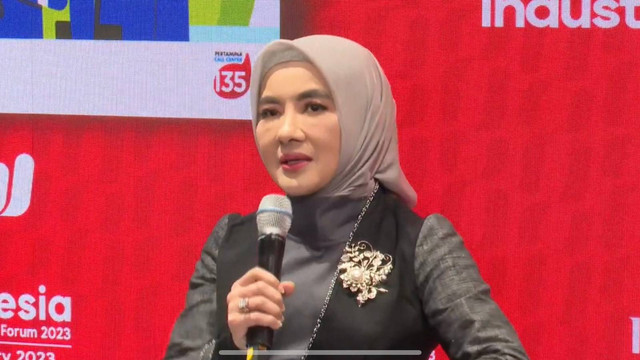 Direktur Utama PT Pertamina (Persero) Nicke Widyawati di Indonesia Pavilion, Davos, Swiss, Rabu (19/1/2023). Foto: Dok. Pertamina