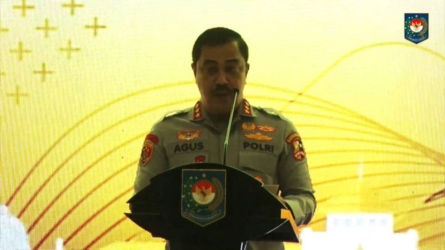 Kabareskrim Polri Komjen Pol Agus Andrianto dalam Rapat Koordinasi Inspektur Daerah Seluruh Indonesia Tahun 2023, Rabu (25/1/2023). Foto: Kemedagri