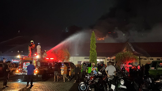 Kebakaran di Polda Kalimantan Selatan, Rabu (25/1/2023). Foto: Dok. Istimewa