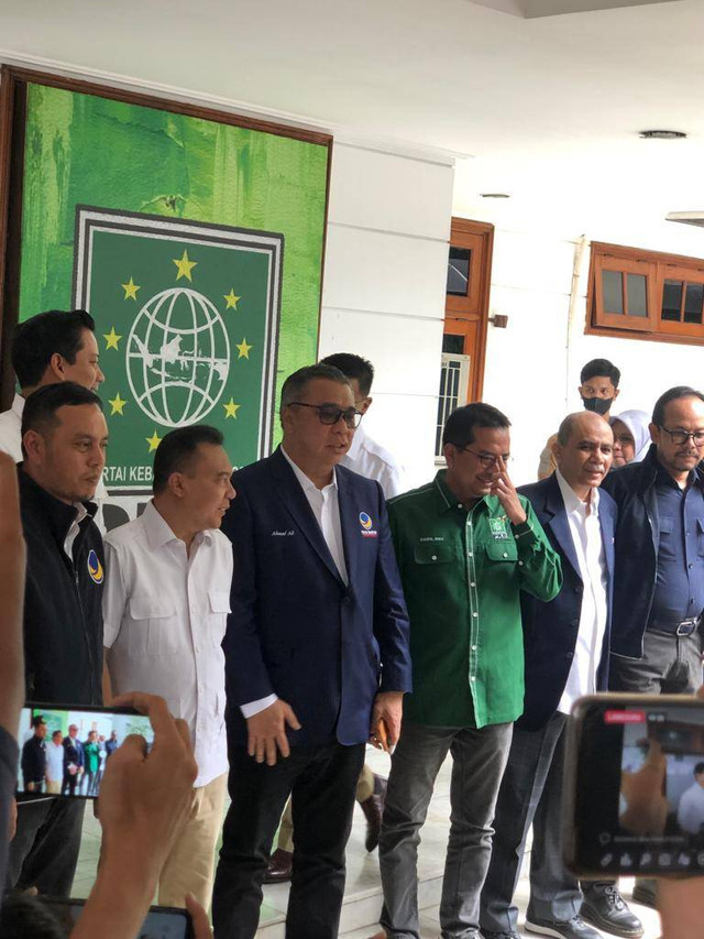 DPP NasDem Sambangi Sekber Gerindra-PKB, Jakarta, Kamis (26/1/2023). Foto: Rafyq Panjaitan/kumparan