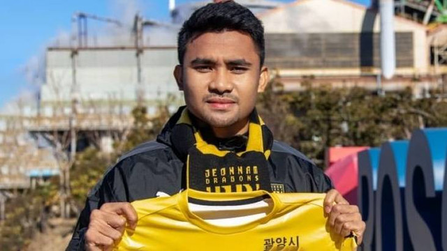 Asnawi Mangkualam gabung ke klub divisi kedua Liga Korsel, Jeonnam Dragons. Foto: Instagram/@jeonnamdragons_fc