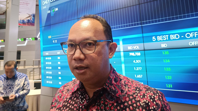 Direktur Perdagangan dan Pengaturan Anggota Bursa Bursa Efek Indonesia (BEI) Irvan Susandy saat ditemui di Gedung BEI, Jumat (27/1/2023). Foto: Ghinaa Rahmatika/kumparan