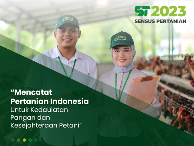 Tagline Sensus Pertanian 2023. Dokumentasi BPS