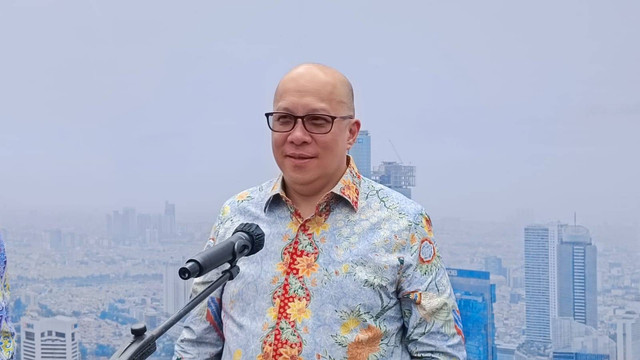 Direktur Utama PT TASPEN (Persero), A.N.S Kosasih dalam Groundbreaking Green Energy Superblock Oasis Central Sudirman, Selasa (31/1/2023). Foto: Narda Margaretha Sinambela/kumparan