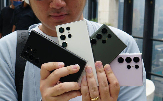 Empat warna Galaxy S23 Ultra. Foto: Aditya Panji/kumparan