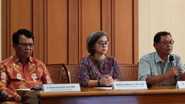Konferensi pers hasil survei serologi nasional di Kementerian Kesehatan RI, Kuningan, Jakarta, Jumat (3/2). Foto: Thomas Bosco/kumparan