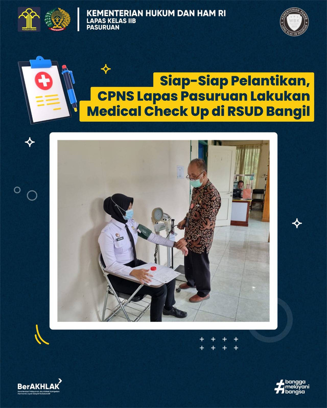 Siap-Siap Pelantikan, CPNS Lapas Pasuruan Lakukan Medical Check Up di RSU Bangil