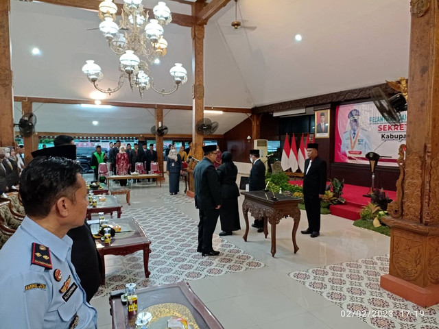 Pelantikan Sekda Kabupaten Probolinggo. (Humas Rutan Kraksaan)
