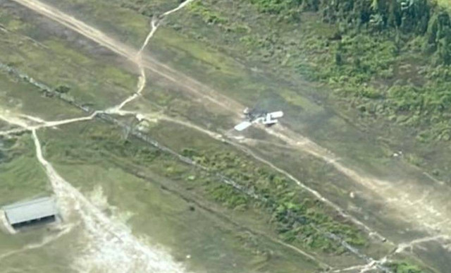 Pesawat Susi Air di Papua dibakar. Foto: Dok. Istimewa