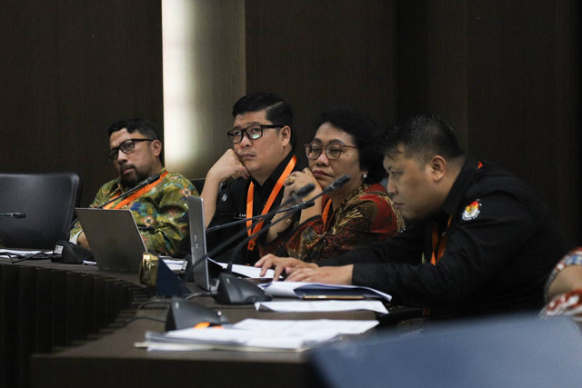 Sidang pelanggaran kode etik anggota KPU di Gedung DKPP, Rabu (8/2/2023). Foto: Jamal Ramadhan/kumparan