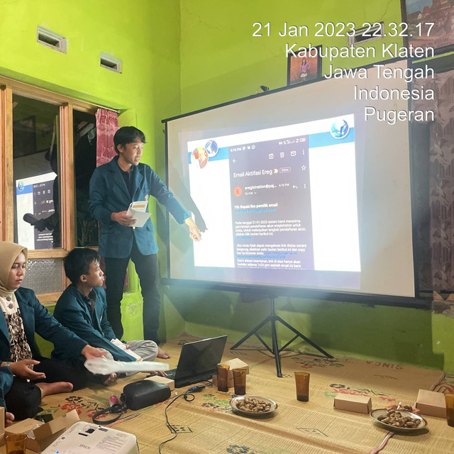 Mahasiswa KKN UNDIP melakukan Sosialisasi Pentingnya Pajak Dan NPWP Bagi Remaja di Desa Pugeran, Sabtu 21 Januari 2023 ; Foto : Dokumentasi KKN
