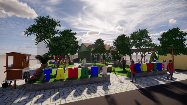 Hasil Desain Taman Sapen
