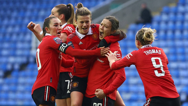 Para pemain Manchester United Women (tim wanita Manchester United) di musim 2022/23. Foto: Action Images via Reuters/Matthew Childs