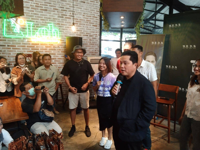 Erick Thohir dalam sebuah diskusi di Denpasar, Bali, Sabtu (11/2/2023) - KAD