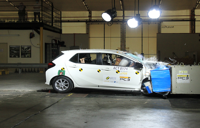 Perodua Axia diuji tabrak oleh ASEAN NCAP. Foto: dok. ASEAN NCAP
