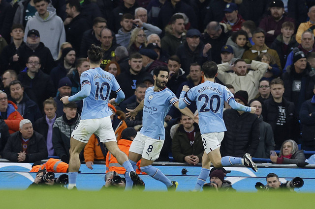 Man City vs Aston Villa di Liga Inggris Foto: Reuters/Jason Cairnduff